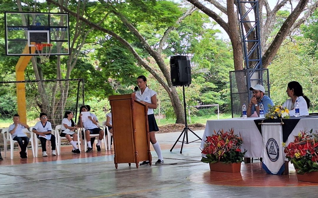 Palabras de nuestra personera estudiantil, Celeste Vargas, por los 48 años del GNV.